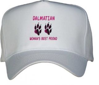 DALMATIAN WOMANS BEST FRIEND White Hat / Baseball Cap