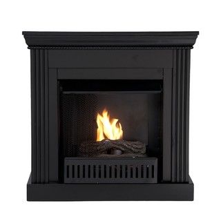 Martel Black Convertible Petite Gel Fuel Fireplace