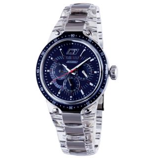 Chronotech Mens Blue Dial Day/Date/ 24 Hour Display Sub Dials Plastic