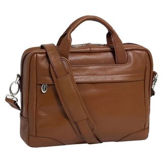 McKleinUSA Montclare Brown SMALL Leather Laptop Briefcase MSRP $217