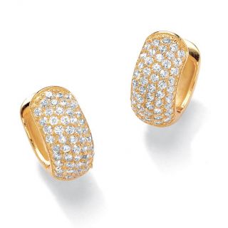 Ultimate CZ 18k Gold Over Sterling Silver Cubic Zirconia Earrings