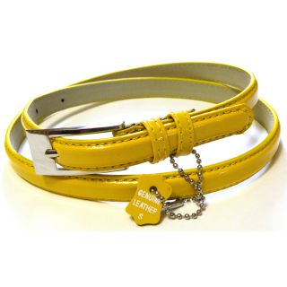 Womens Yellow Patent Leather Skinny Belt Today $10.99 3.0 (1 reviews