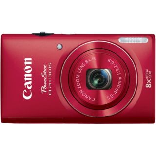 Canon PowerShot ELPH 130IS 16MP Red Digital Camera Was $224.44 Today