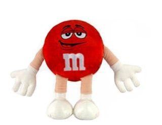Red M&M Small Plush Character Doll Toys & Games