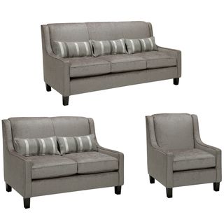 Ramone Silver Sofa, Loveseat and Chair