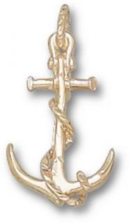 Boat Anchor 7/8 Pendant   14KT Gold Jewelry Sports