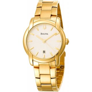 Bulova Mens Gold plated Stainless Steel Watch