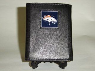 NFL Denver Broncos Black Logo Leather Wallet Sports