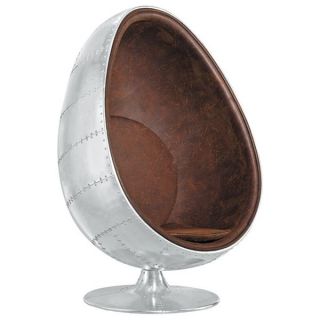 Fauteuil Oeuf Egg Chair AVIATOR VINTAGE Aluminium Clouté   Un design