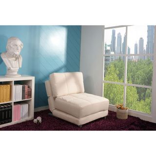 New York Ivory Convertible Chair Bed