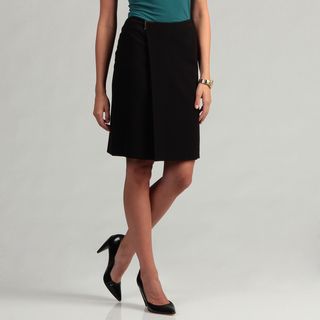 Calvin Klein Womens Faux Wrap Skirt