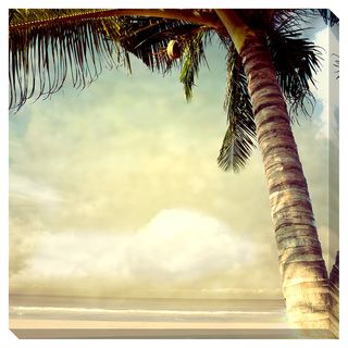 Vintage Palm Tree I Oversized Gallery Wrapped Canvas