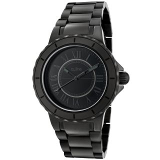 line Womens Marina Black Ion Plated Stainless Steel Watch