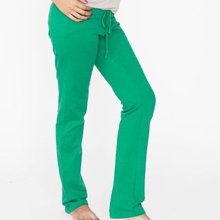 American Apparel Womens Kelly Green California Fleece Pants