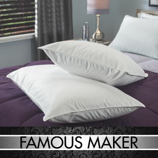 Famous Maker Luxury European White Goose Down King size Pillow (Set of
