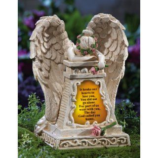 Solar Lighted Weeping Angel Memorial Garden Stone By Collections Etc