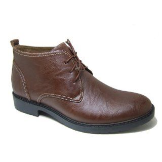 New Mens Ankle Boots Leather Lined Rubber Sole Chukka Lace Up Dressy