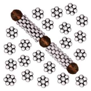 Beadaholique Silverplated Lead free Pewter 3 mm Daisy Spacer Beads