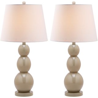 Jayne Three Sphere Glass 1 light Taupe Table Lamps (Set of 2) Today $