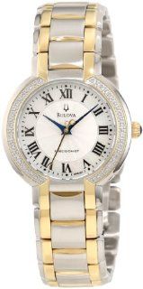 Bulova Womens 98R161 FAIRLAWN Diamond bezel Watch Watches 