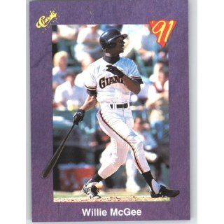 1991 Classic Game (Purple) Trivia Game Card # 162 Willie McGee   New