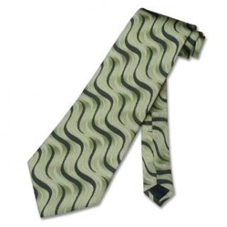 100% SILK Neck Tie with Green and Dark Green Diagonal
