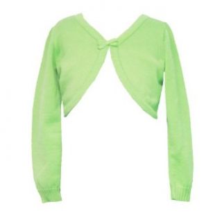 Size LARGE/6 RRE 42351E LIME GREEN LONG SLEEVE BOW TRIM