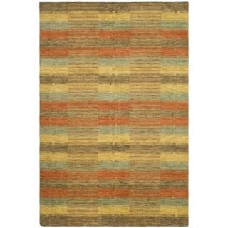 Hand knotted Himalayan Southwest Multi colored Wool Rug (8 x 10