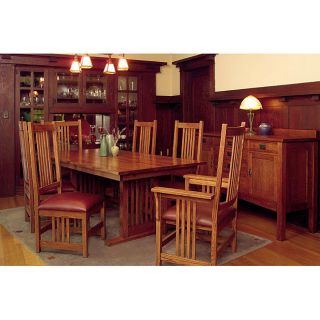 Mission Solid Oak 8 piece Dining Set with Sideboard