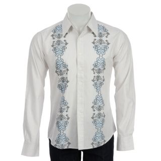191 Unlimited Mens Woven Embroidered Shirt