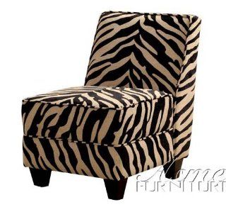Comfort and Fashionable Zebra Fabric No Arm Sofa Chair
