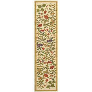 hooked garden ivory wool runner 2 6 x 12 today $ 114 99 sale $ 103 49