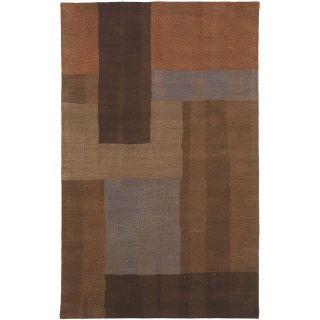 Hand tufted Decoupage Dark Burgundy Wool Rug (33 x 53) Today $85.99