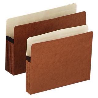 File Pockets, 3 1/2 Expansion, Legal, Red (bulk pack of 100