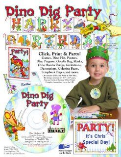 ScrapSMART   Dino Dig Party Kit   Jpeg, PDF, and Microsoft