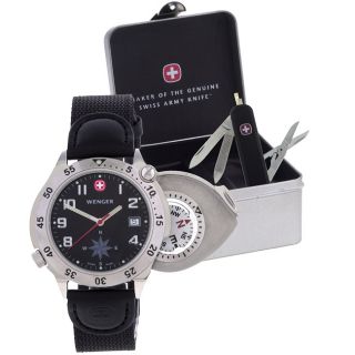Wenger Mens G 3 Navigator Compass Watch/Swiss Army Knife/Gift Box