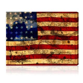 Oliver Gal Artist Co. The Flag Gallery wrapped Canvas Art