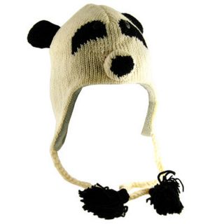 H2W Kids Knit Panda Hat