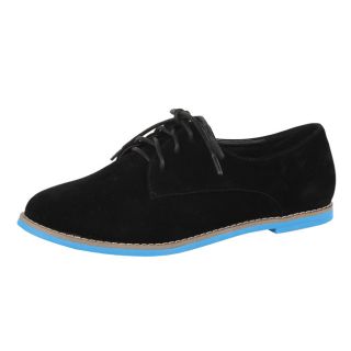 XICA by Beston Womens Joe 01 Black/ Turquoise Oxfords Today $32.99