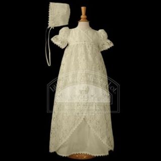 Baby Girls Ivory Vintage Lace Christening Baptism Dress