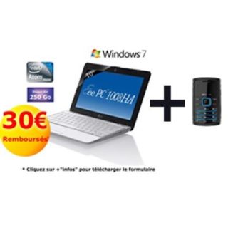 Asus EEEPC 1008HA WH001S blanc + HYUNDAI MB 105 Ch   Achat / Vente