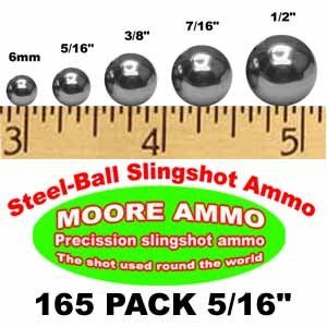 165 pack 5/16 Steel Ball slingshot ammo (12 oz) Sports