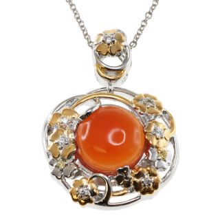 Orange Chalcedony Pendant Necklace Today $112.09