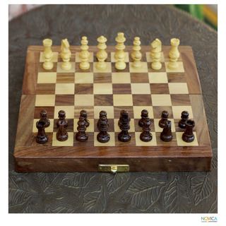 Seesham and Kadam Wood Love of The Game Chess Set (India