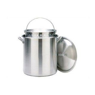 Aluminum Stockpot with Lid and Basket Pot Size 100 Quart