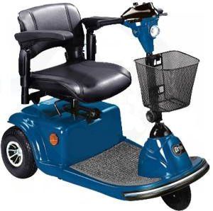 Power Scooter Daytona 3 Wheel Electric Scooter, Blue