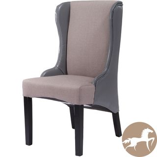 Christopher Knight Home Denise Grey Fabric/ Leather Dining Chair