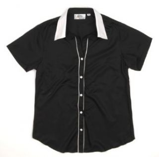 Black & White SuzieQ Womens Cut Bowling Shirt Clothing