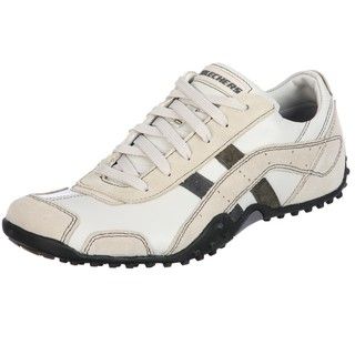 Skechers Mens USA Resource Patched Toe Leather Lace up Shoes