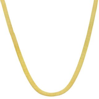 10k Two tone Gold 20 inch Reversible Herringbone Chain Necklace (3 mm